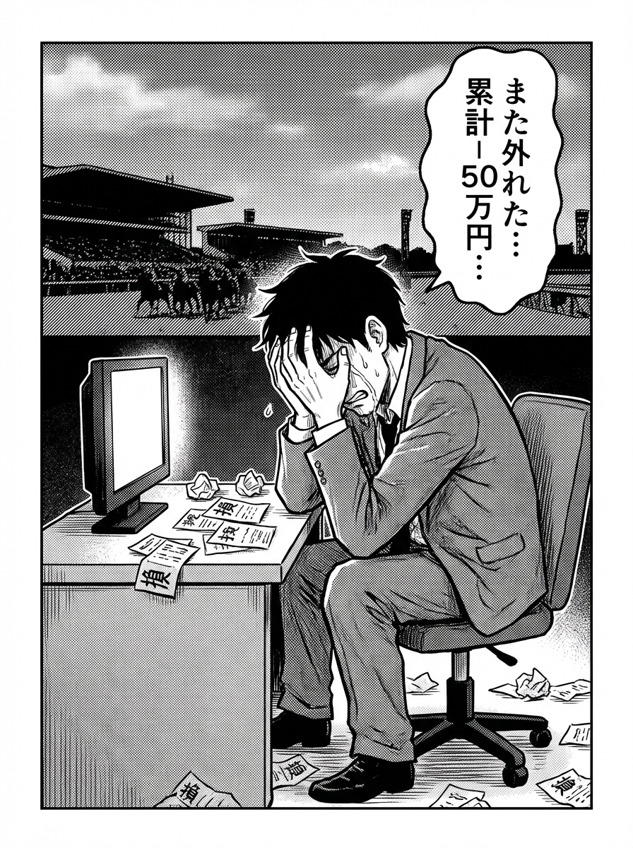 競馬で負け続ける主人公の絶望